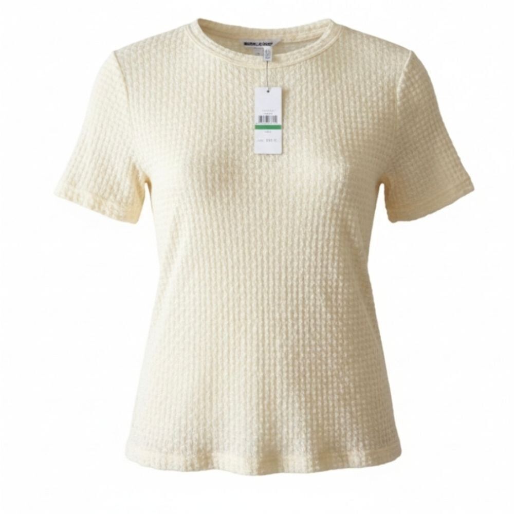 DKNY Cream Textured Women's Top